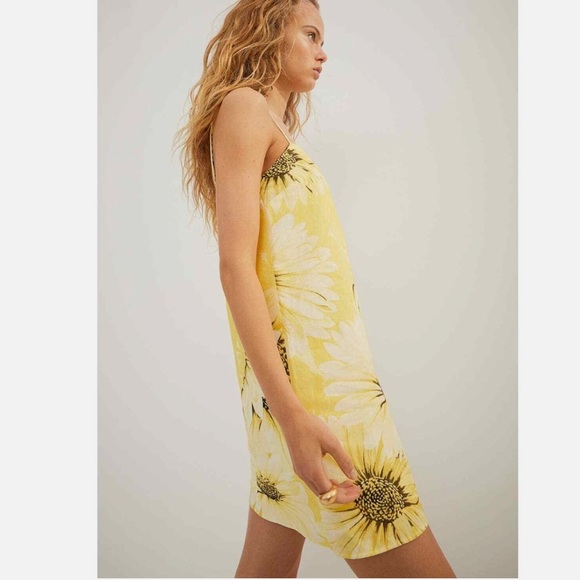 H&M Linen Blend Floral Sundress - Size Large ☀️ - Picture 2 of 7